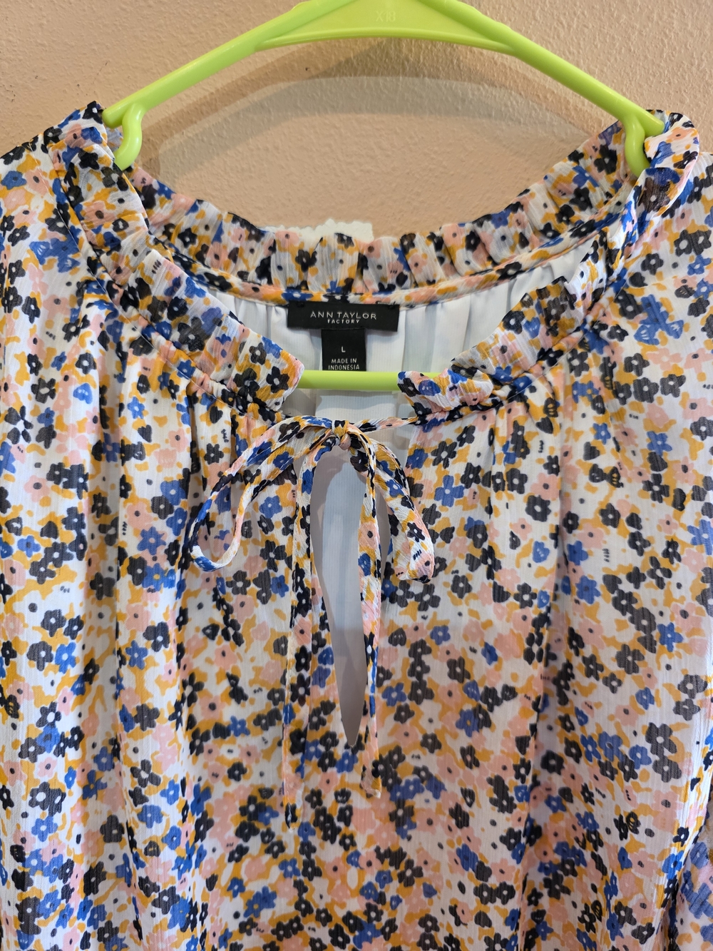 Ann Taylor Factory White Midi Dress with Floral Print Size L - Picture 3 of 14